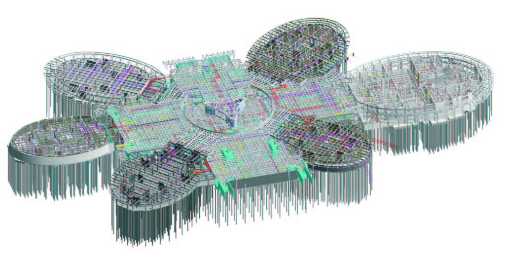 烏魯木齊文化中心地下室全專業(yè)BIM 模型